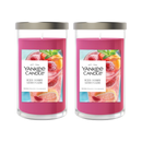 Yankee Candle Medium Pillar Scented Candle, Iced Berry Lemonade, 14.25 oz, 2-Pack