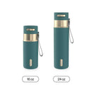 Contigo AutoSeal Vacuum-Insulated Stainless Steel Travel Mug, Mineral Teal Champagne, 16 Ounce