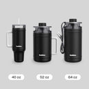 bubba Stainless Steel Insulated Tumbler with Handle and Straw, Office Siren, 40 Ounce