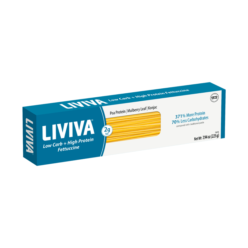 LIVIVA LOW CARB + HIGH PROTEIN FETTUCCINE, 8 oz (Pack of 6)