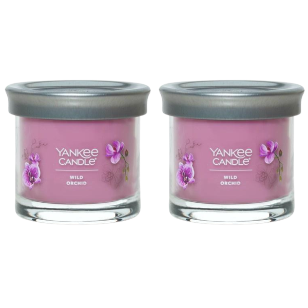 Yankee Candle Small Tumbler Scented Single Wick Jar Candle, Wild Orchid, Over 20 Hours of Burn Time, 4.3 Ounce (Pack of 2)