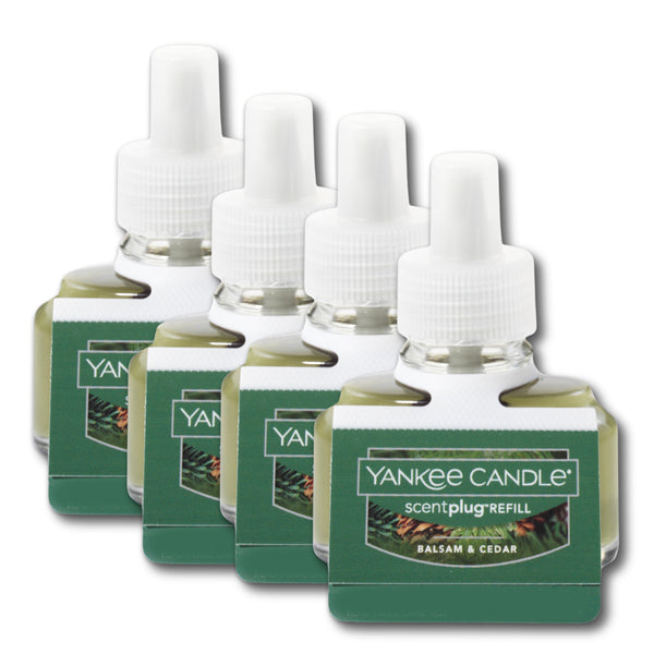 Yankee Candle Scent Plug Refill, Balsam & Cedar (Pack of 4)