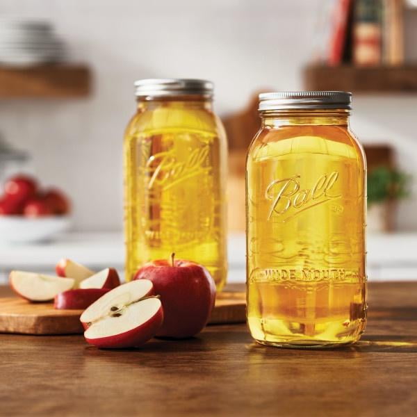 Ball Glass Mason Jar, Wide Mouth, Half Gallon Size, 64 OZ (24-Pack)