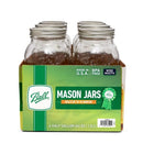 Ball Glass Mason Jar, Wide Mouth, Half Gallon Size, 64 OZ (6-Pack)