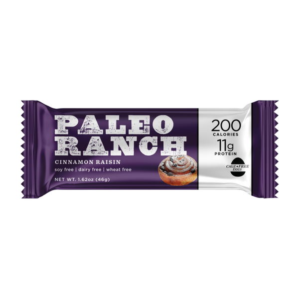 Paleo Ranch Cinnamon Raisin Protein Bar, 12-CT