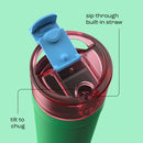 bubba DualSip Leakproof Insulated Water Bottle with Straw, Fresh Serve, 24 Ounce