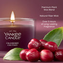 Yankee Candle Signature Votive Mini Candle Jar, Cranberry Chutney, Natural Soy Wax Blend Candle with Natural Fiber Wick, 1.3 OZ Glass Jar (Pack of 4)