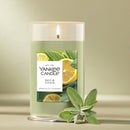 Yankee Candle Medium Pillar Scented Candle, Sage & CItrus, 14.25 oz, 2-Pack