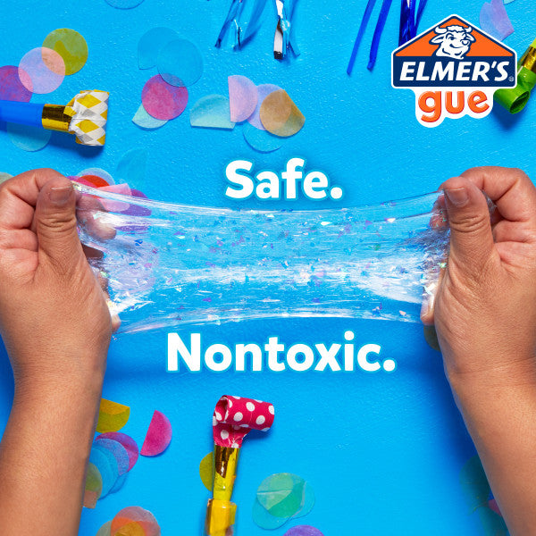 Elmer's Gue Premade Slime Bucket Variety Pack 3 Themes (Glassy Clear, Deep Gue Sea, Space Adventure), Includes 3 Buckets (3 LB & 1.5 LB), Multiple Slimes & 12 Sets of Unique Add-Ins, 1 CT Each