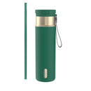 Contigo Snapseal Stainless Steel Leakproof Water Bottle with Carry Strap and Straw, Dark Emerald Champagne, 24 Ounce