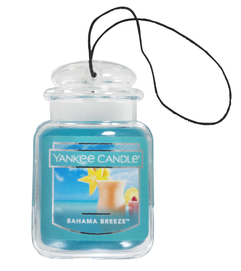 Yankee Candle Car Jar Ultimate Air Freshener On-The-Go Oasis Variety Pack, 1 Bahama Breeze, 1 Black Cherry, 1 Clean Cotton, 1 Home Sweet Home, 0.96 oz (Pack of 4)