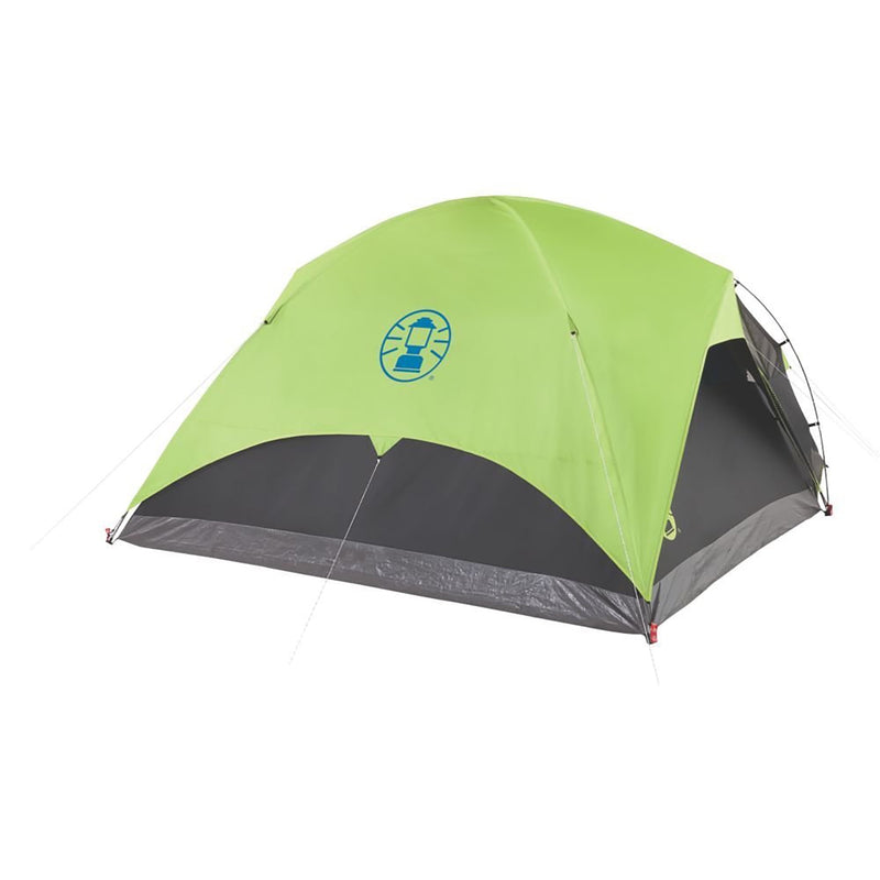 Coleman 4-Person Carlsbad Dark Room Dome Camping Tent with Screen Room, 2 Rooms, Green