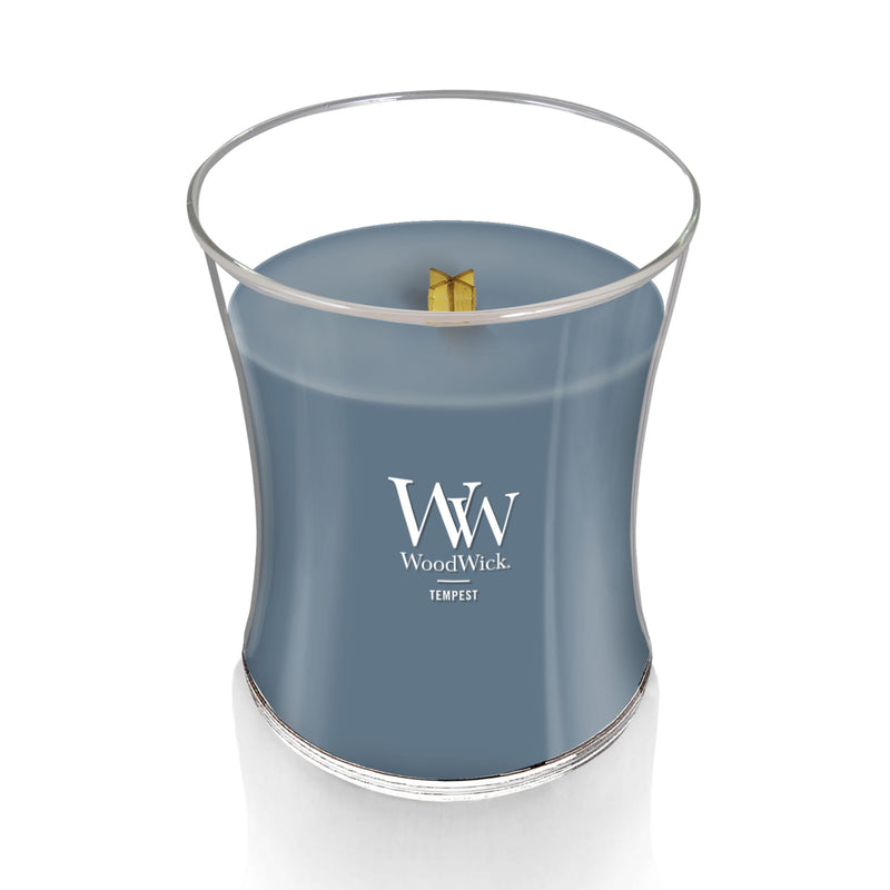 WoodWick Medium Hourglass Scented Candle, Crackles as it Burns, Tempest, 9.7oz
