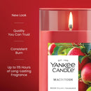 Yankee Candle Medium Pillar Scented Candle, Macintosh, 14.25 oz, 2-Pack