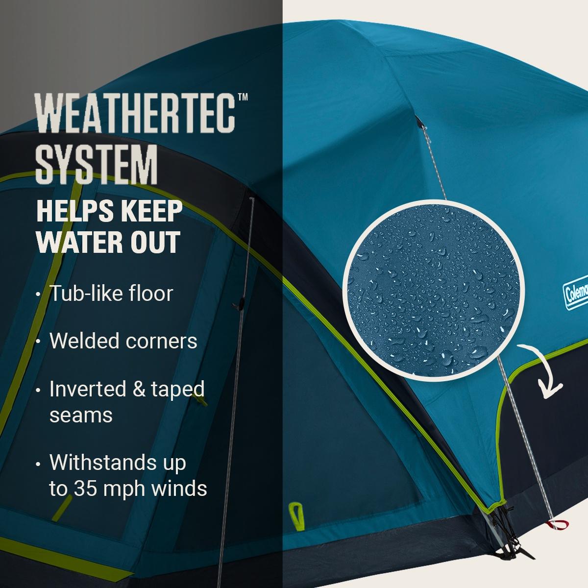 Coleman Skydome 4-Person Screen Room Camping Tent with Dark