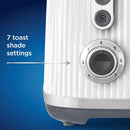 Oster Retro 2-Slice Toaster with Quick-Check Lever, Extra-Wide Slots, Impressions Collection, White, 1 CT