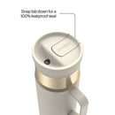 Contigo SnapSeal Vacuum-Insulated Stainless Steel Travel Mug with Handle, Oatmilk Champagne, 20 Ounce