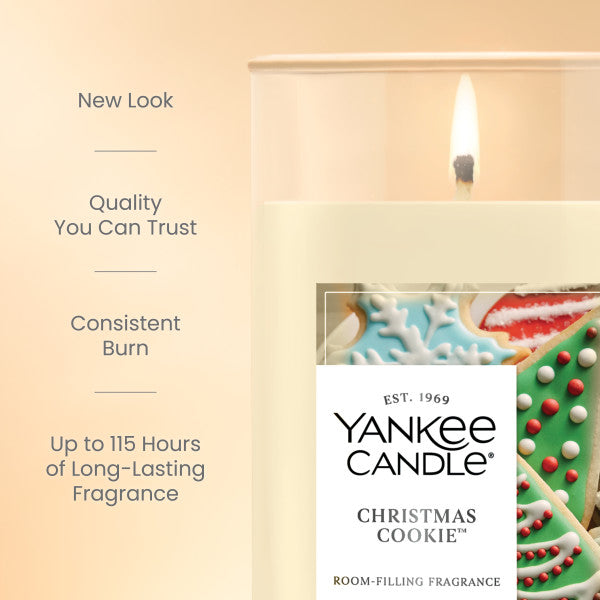 Yankee Candle Medium Pillar Scented Candle, Christmas Cookie, 14.25 oz, 2-Pack