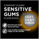 Dentek Floss Picks Comfort Clean Sensitive Gums Floss Picks, Soft & Silky Ribbon, 150 ct