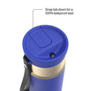Contigo Snapseal Stainless Steel Leakproof Water Bottle with Carry Strap and Straw, Wild Indigo Champagne, 24 Ounce