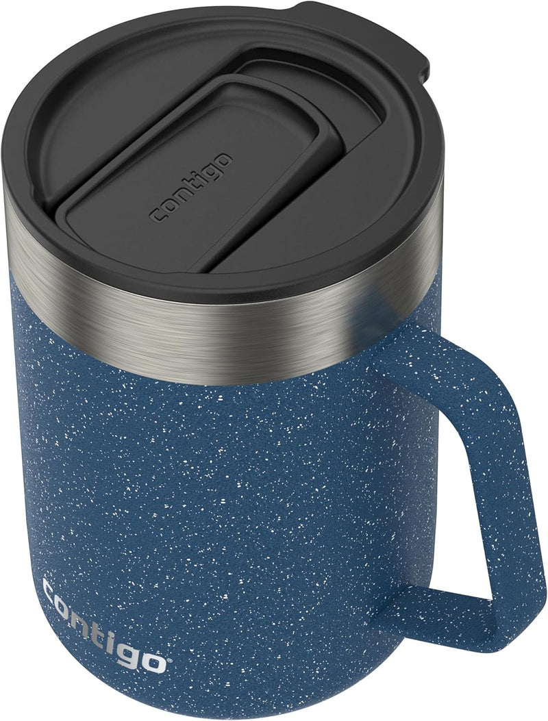 Contigo Streeterville Stainless Steel Mug with Handle, Sake & Blueberry, 14 oz (Pack of 2)