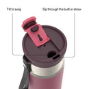 Contigo Kids DualSip Compact Leakproof Insulated Water Bottle with 2-Way Lid, Electric Bloom, 16 Ounce