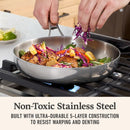 Calphalon Premier Stainless Steel 3-Piece Fry Pan Set