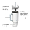 bubba Stainless Steel Insulated Tumbler with Handle and Straw, Fresh Kicks, 40 Ounce