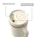 Contigo Insulated Stainless Steel Tumbler with Handle, Oatmilk Champagne, 30 Ounce