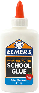 Elmer's Liquid School Glue, Washable, Great for Making Slime, 4 Ounces, Pack of 3