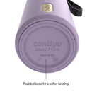 Contigo Autoseal Stainless Steel Leakproof Water Bottle with Carry Strap, Purple Carrot Champagne, 24 Ounce