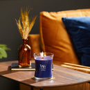 WoodWick Medium Hourglass Scented Candle, Crackles as it Burns, Hinoki Dahlia, 9.7oz