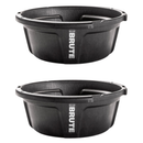 BRUTE Animal Pan Feeder, 6 Gallon, Pack of 2