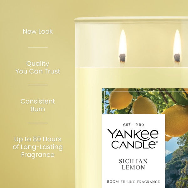 Yankee Candle Large Tumbler Scented Candle, Sicilian Lemon, 20 oz