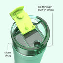 bubba DualSip Leakproof Insulated Water Bottle with Straw, Tropical Eclipse, 32 Ounce