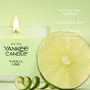 Yankee Candle Signature Votive Mini Candle Jar, Vanilla Lime, Natural Soy Wax Blend Candle with Natural Fiber Wick, 1.3 OZ Glass Jar (Pack of 12)