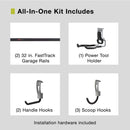 Rubbermaid Garage FastTrack 8-Piece Small Kit, Black/Grey