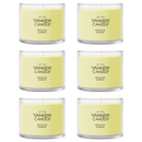Yankee Candle Signature Votive Mini Candle Jar, Sicilian Lemon, Natural Soy Wax Blend Candle with Natural Fiber Wick, 1.3 OZ Glass Jar (Pack of 6)