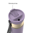 Contigo SnapSeal Vacuum-Insulated Stainless Steel Travel Mug, Purple Carrot Champagne, 16 Ounce (2 Pack)