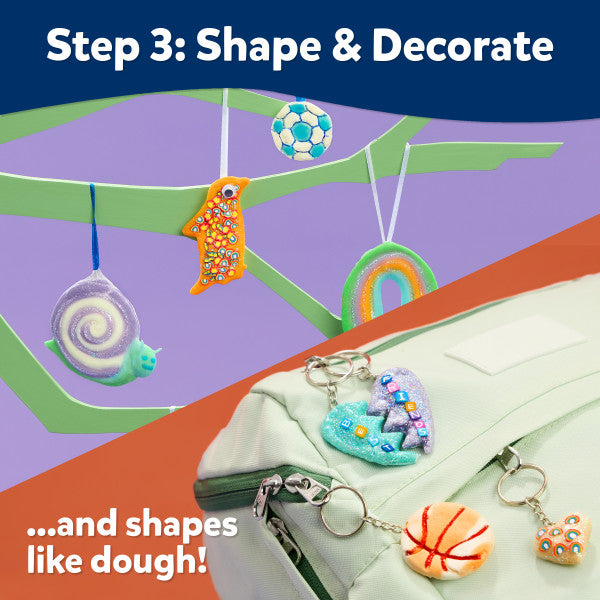 Elmer’s Stretch 'N Create Dough Kit, 3 Ways to Play, Keychains and Ornaments Kit, 18 Count