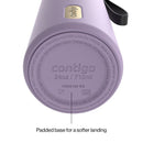 Contigo DualSip Leakproof Insulated Water Bottle with Carry Strap and 2-Way Lid, Purple Carrot Champagne, 24 Ounce