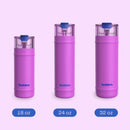bubba DualSip Leakproof Insulated Water Bottle with Straw, Moodbooster, 24 Ounce
