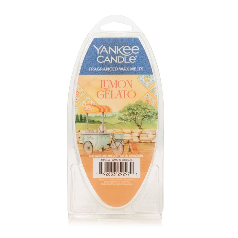 Yankee Candle Lemon Gelato Fragranced Hello Italy Wax melt (Pack of 4)