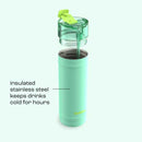 bubba DualSip Leakproof Insulated Water Bottle with Straw, Tropical Eclipse, 32 Ounce