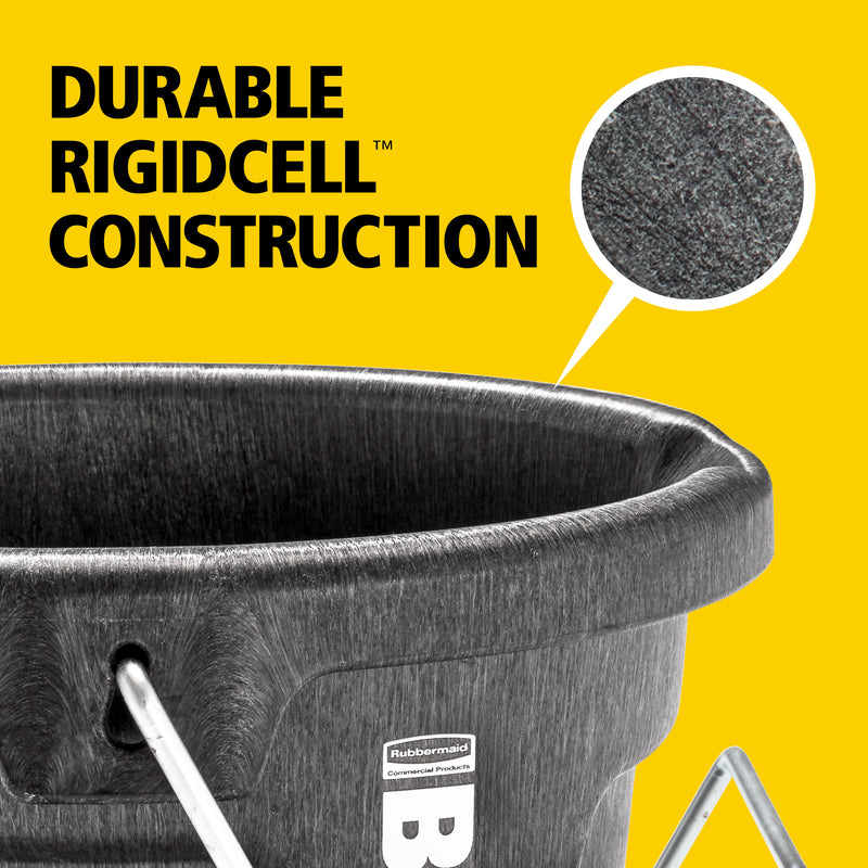 BRUTE 3-in-1 Flat Back Bucket, 2 Gallon