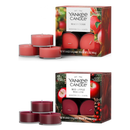 Yankee Candle Scented Tea Light Candles, Apple Orchards (Macintosh & Red Apple Wreath), 0.44 OZ, 12-Count, Pack of 2 (24 Total Candles)