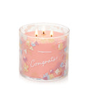 Yankee Candle 3-Wick Decorative Scented Candle, White Strawberry Bellilni, Congrats, 14.5 Ounce
