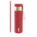 Contigo Snapseal Stainless Steel Leakproof Water Bottle with Carry Strap and Straw, Goji Berry Champagne, 24 Ounce