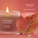 Yankee Candle Signature Votive Mini Candle Jar, Autumn Leaves, Natural Soy Wax Blend Candle with Natural Fiber Wick, 1.3 OZ Glass Jar (Pack of 12)