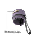 Contigo Autoseal Stainless Steel Leakproof Water Bottle with Carry Strap, Purple Carrot Champagne, 24 Ounce